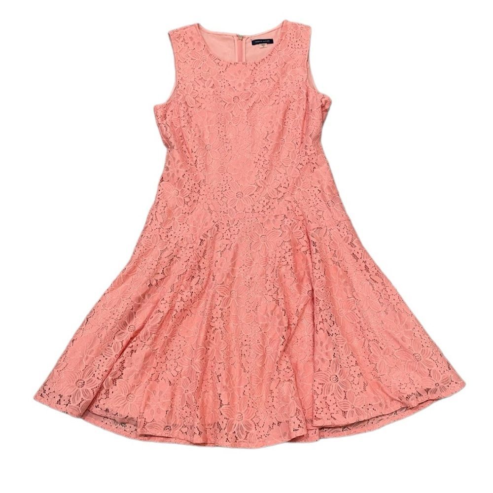 NWT Tommy Hilfiger Coral Floral Lace Dress Size 10